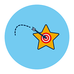 Knowing Your Purpose logo with a targeted star on a light blue background